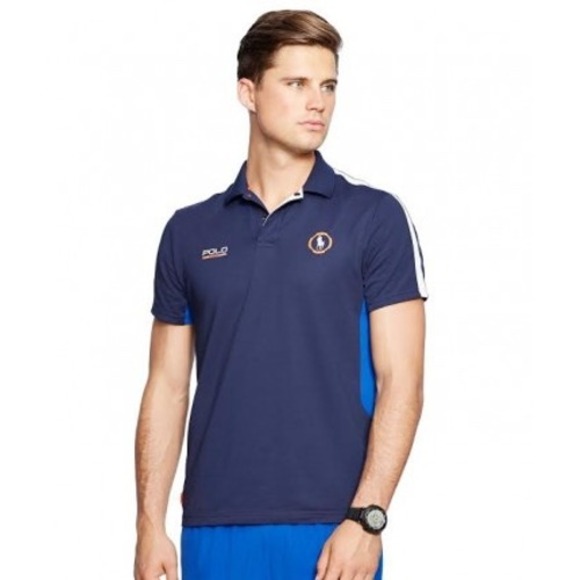 Polo Ralph Lauren Other - Polo Ralph Lauren Mens Performance Polo Shirt Navy‎ Blue White Stripe L G Sport